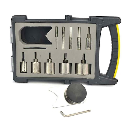 Hydro Handle Diamond Tile Hole Saw Drill Bit Set, Glass, Stone Concrete Tile Saw HHBLKIT
